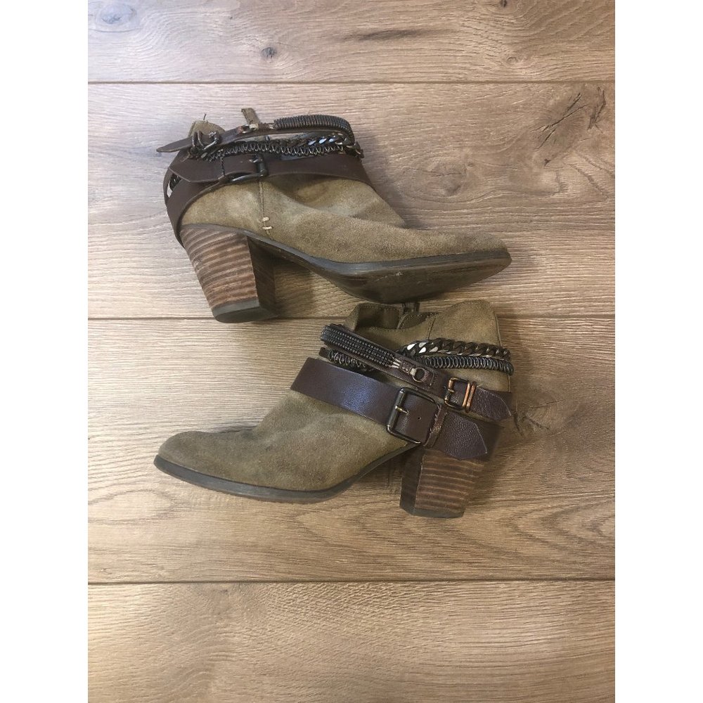 Trouve Bristol Ankle Boots Brown Leather 6.5